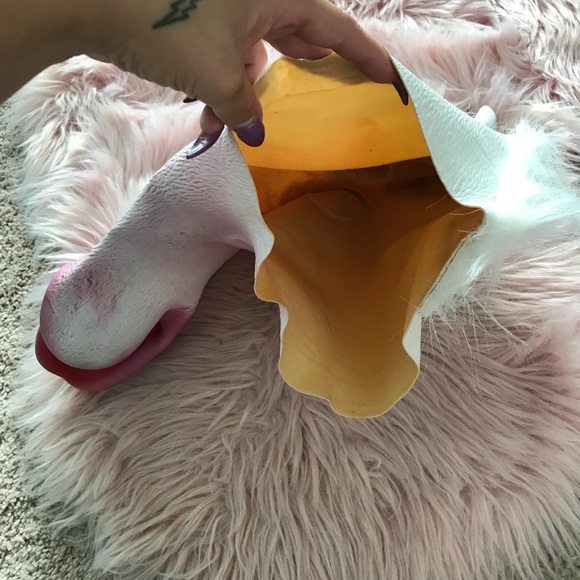 Rubber Unicorn Horse Head Mask - Picture 2 of 2